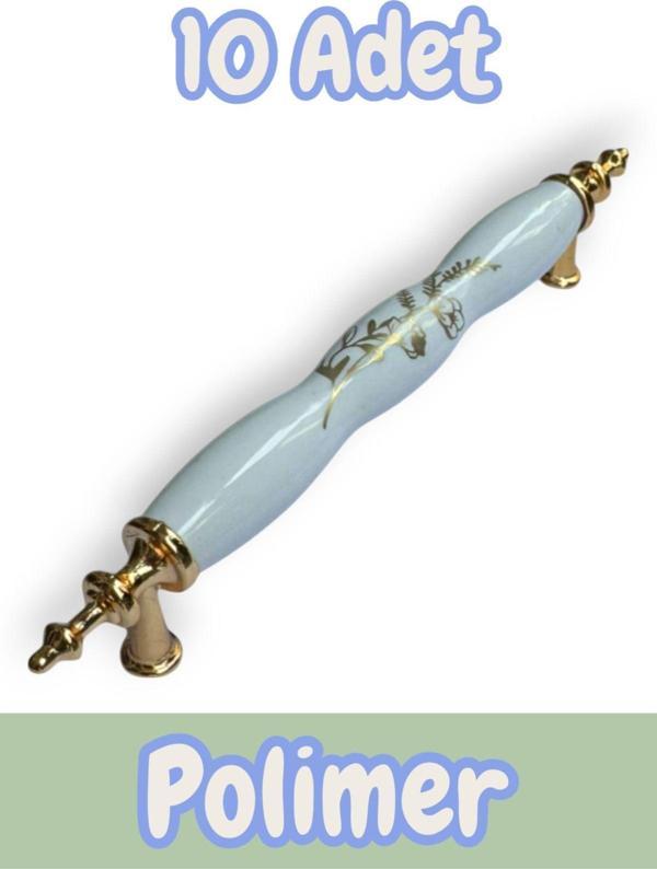 Polimer Lavanta Kulp Lüks Modern Mobilya Çekmece Vestiyer Mutfak Dolabı Kulpu 128mm (10 Adet) - Image 1