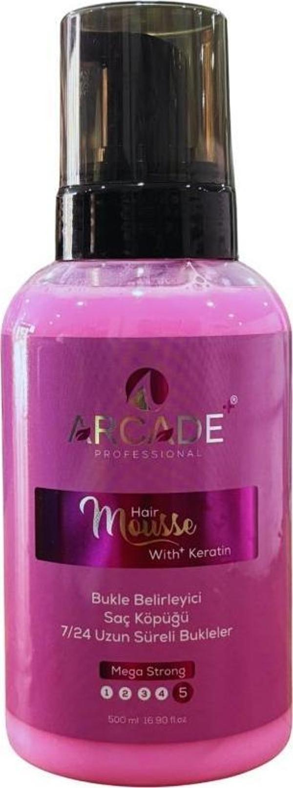 Arcade Mega Strong Bukle Belirleyici Saç Köpüğü 500 Ml - Image 1