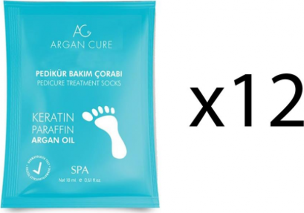 Argan Cure Kremli Pedikür Bakım Çorabı 12 Çift - Image 1