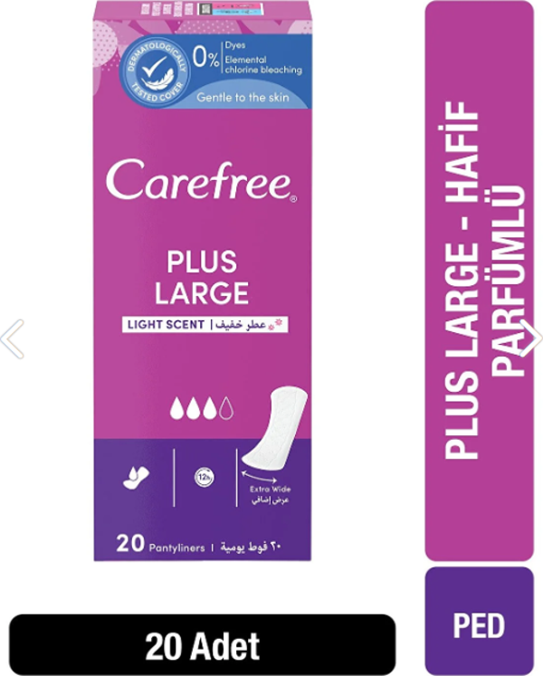 Carefree Large 20'li x 4 Paket Günlük Ped Light Scent Hafif Parfümlü - Image 1