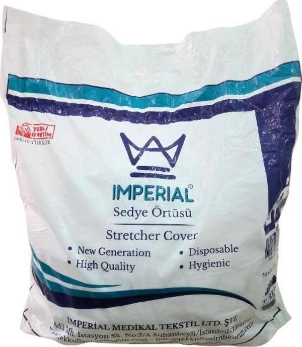 Imperial Lastikli Tek Kullanımlık Sedye Örtüsü 80x240 cm 8 Gr 50 Adet - Image 1