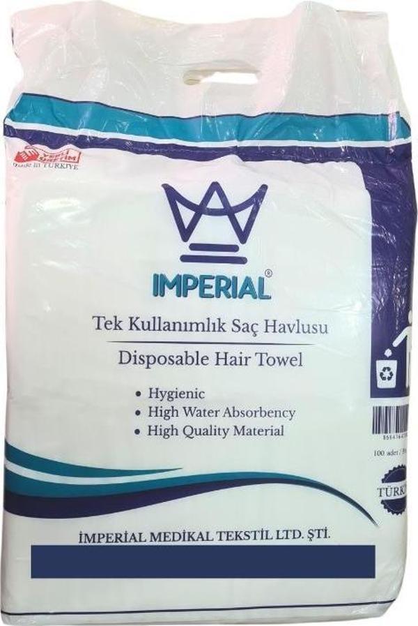 Imperial Tek Kullanımlık Saç Havlusu 40x75 cm 45 Gr 100'lü Ekonomik Paket - Image 1