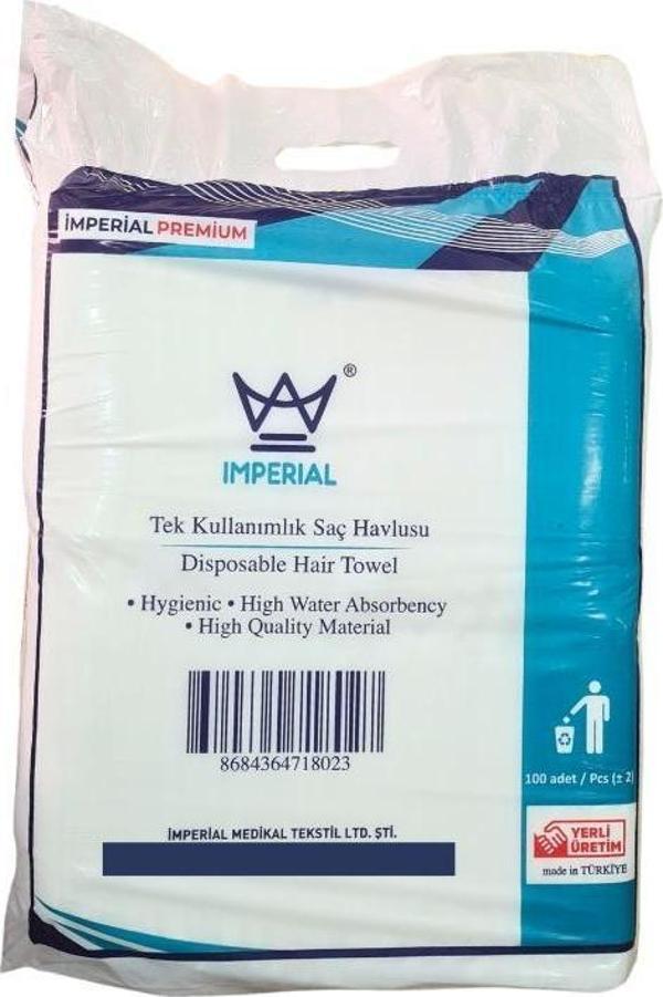 Imperial Tek Kullanımlık Saç Havlusu 40x80 cm 55 Gr 100'lü Paket - Image 1