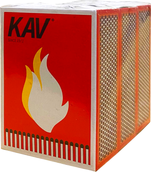 KAV Kükürtsüz Kibrit Ortalama 100'lü Çöp 3 Paket - Image 1
