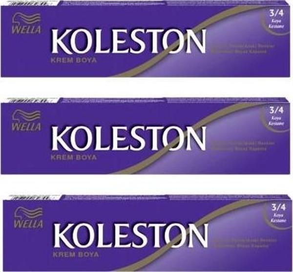 Koleston Tüp Boya 50 ml - 3.4 Koyu Kestane 3 Adet - Image 1