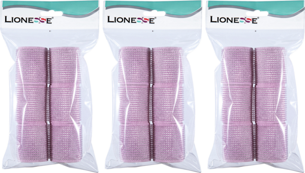 Lionesse Bigudi 1113 Süngerli Pembe 6'lı Paket 3 Adet - Image 1