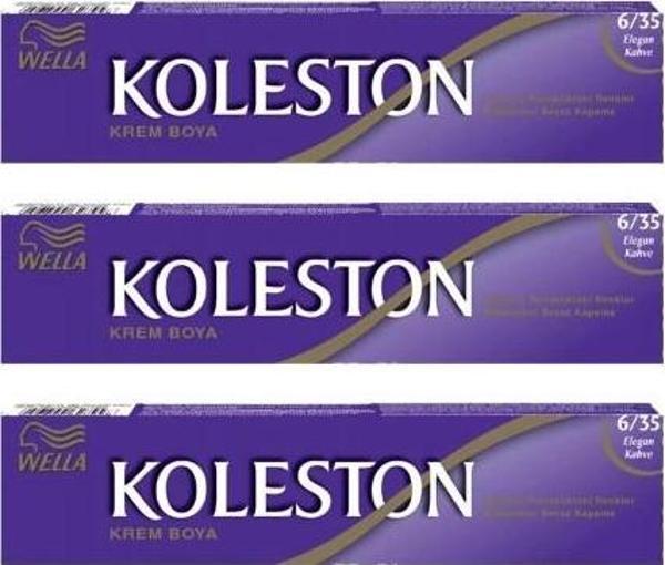 Koleston Tüp Boya 50 ml - 6.35 Elegant Kahve 3 Adet - Image 1