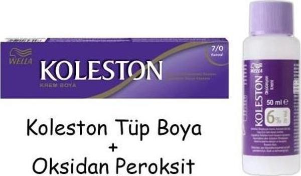 Koleston Tüp Boya 50 ml - 7.0 Kumral + 20 Vol Oksidan Peroksit - Image 1