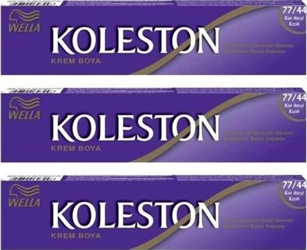 Koleston Tüp Boya 50 ml - 77.44 Kor Ateşi Kızılı 3 Adet - Image 1