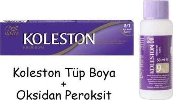 Koleston Tüp Boya 50 ml - 8.0 Açık Kumral + 30 Vol Oksidan Peroksit - Image 1