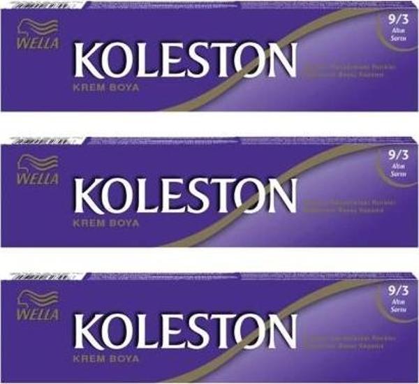 Koleston Tüp Boya 50 ml - 9.3 Altın Sarı 3 Adet - Image 1