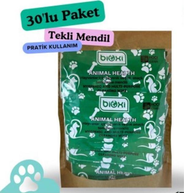 BİOXİ ANİMAL HEALTH ÇOK AMAÇLI 30'LU MENDİL - Image 1