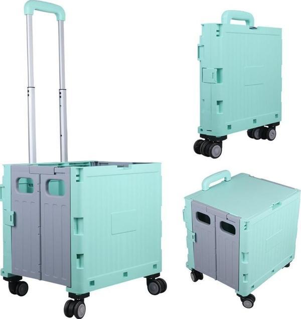 Ayt Sunup SN-26966 Katlanabilir Market Pazar Kamp Tekerlekli Alışveriş Arabası 60 Kg Kapasiteli Çanta - Image 1
