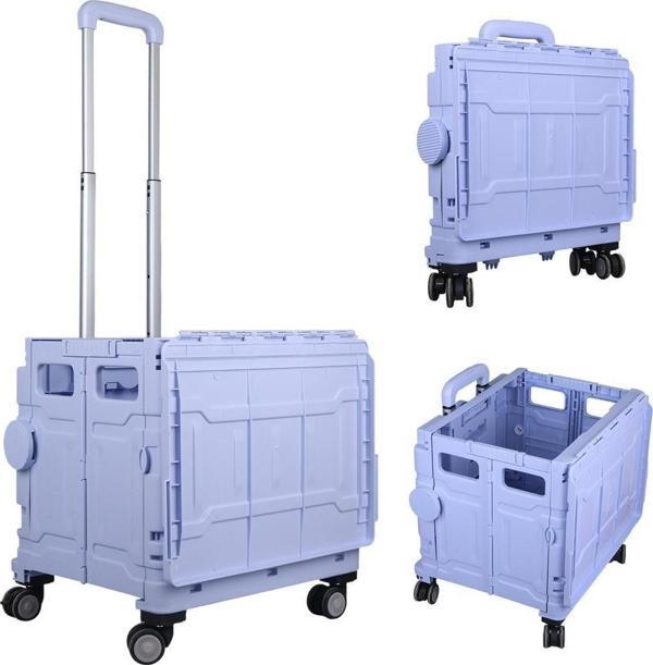 Ayt Sunup SN-26967 Katlanabilir Market Pazar Kamp Tekerlekli Alışveriş Arabası 60 Kg Kapasiteli Çanta - Image 1