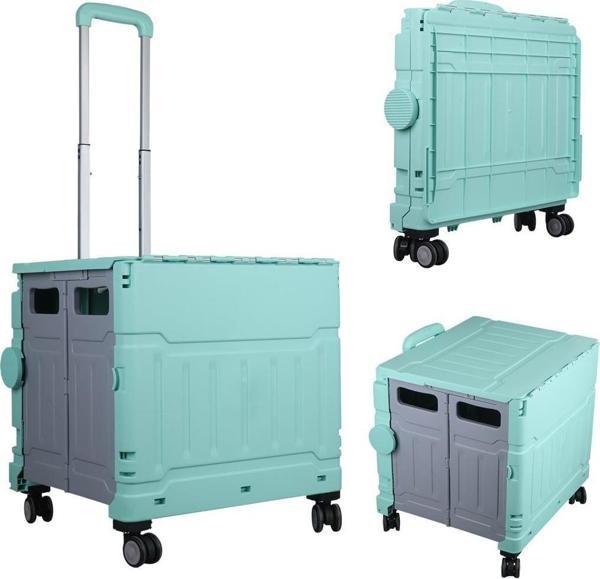 Ayt Sunup SN-26968 Katlanabilir Market Pazar Kamp Tekerlekli Alışveriş Arabası 60 Kg Kapasiteli Çanta - Image 1