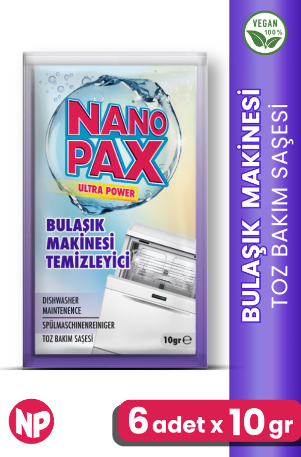 Bulaşık Makinesi Temizleyici Toz Bakım Saşesi (6 adet X 10gr) - Image 1