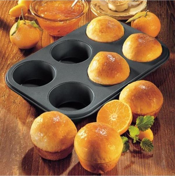Teflon Yanmaz Yapışmaz 6lı Muffin Cupcake Kek Kalıbı - Image 1