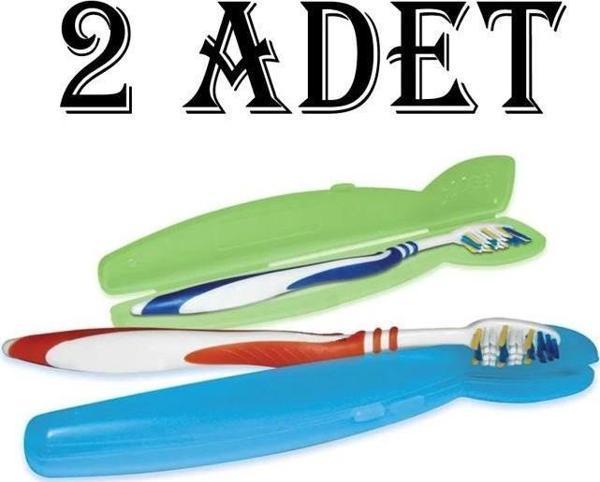 2 Adet Plastik Diş Fırçası Saklama Koruyucu Kutusu - Image 1