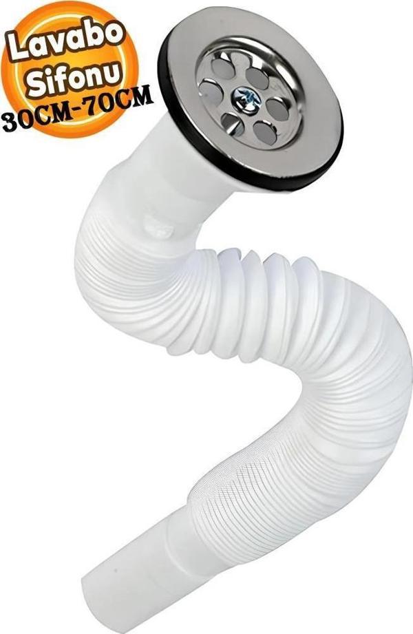 30cm-70cm Körüklü Lavabo Evye Sifonu Gider Borusu - Image 1