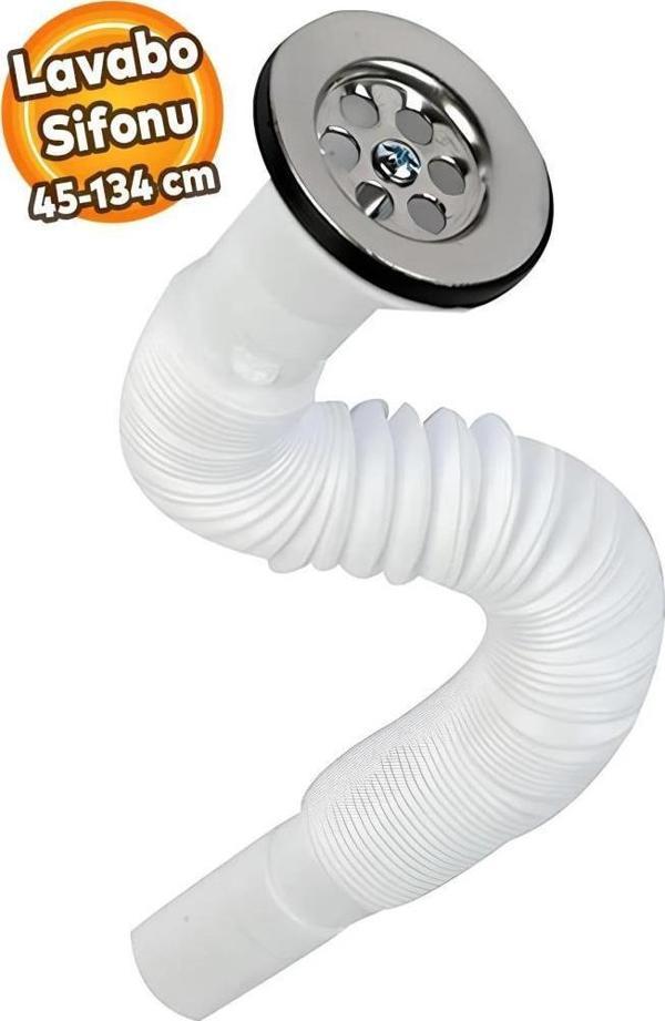 45cm-134cm Körüklü Lavabo Evye Sifonu Gider Borusu - Image 1