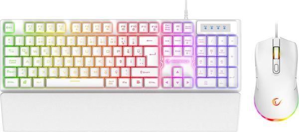 Rampage KM-RX7 Fortuna Beyaz Rainbow TR Q 8 Tuş 6400 DPI Klavye Mouse Set - Image 1