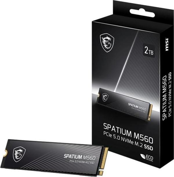 MSI Spatium M560 2 TB 10300/8700MB/s PCIe Gen5.0 NVMe M.2 SSD Disk - Image 1