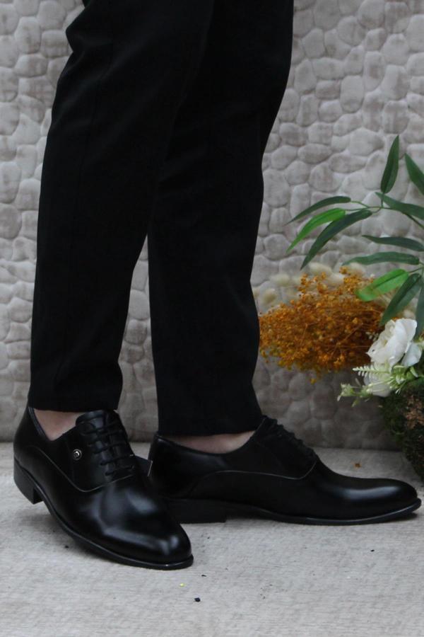 Pierre Cardin 7017 Siyah Açma Damat Ayakkabısı Takım Ayakkabısı Erkek Klasik Ayakkabı - Image 1