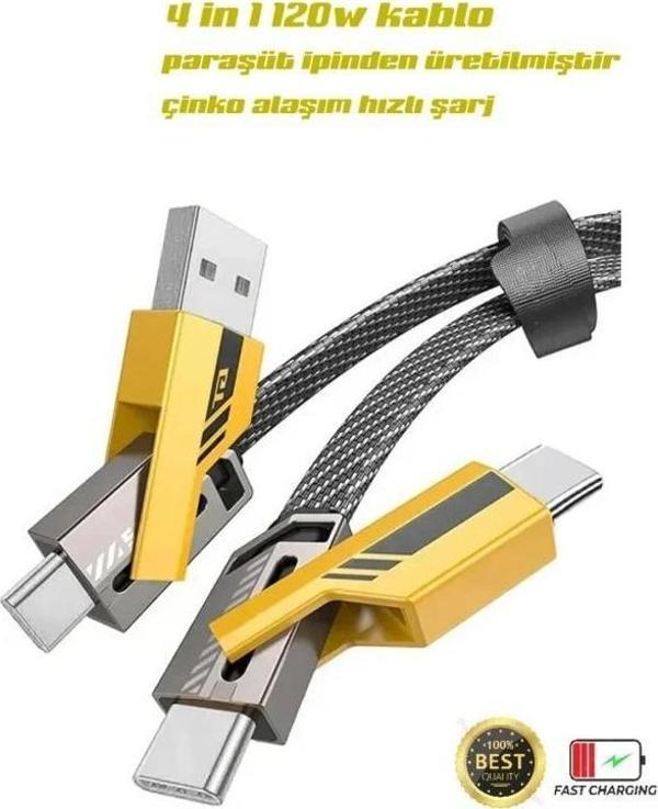 Fioplus FP-98 120w 4in1 Fast Şarj ve Data Kablosu - Image 1
