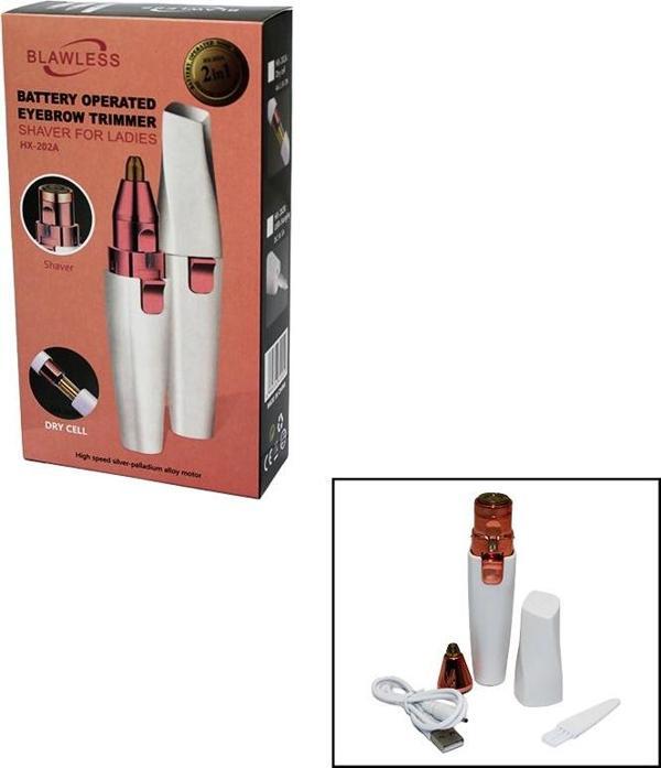 2İN1 BAŞLI - USB ŞARJLI YANAK - BURUN KIL TÜY ALMA MAKİNESİ  GO50609285150 - Image 1