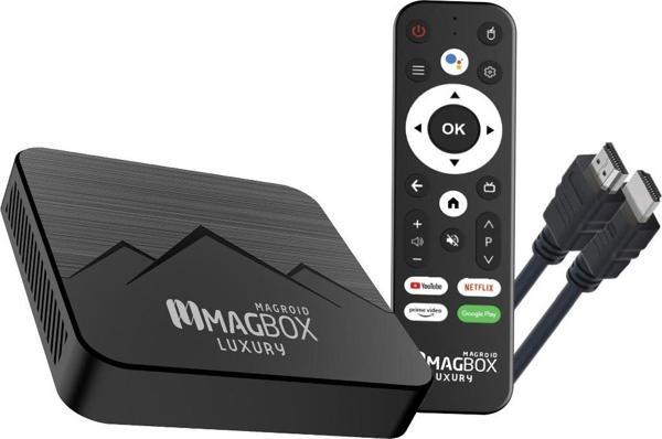 MAGBOX MAGROID LUXURY 32 GB HDD 2 GB RAM BLUETOOTH 5G SES KOMUT KUMANDALI ANDROID TV BOX (5060) - Image 1