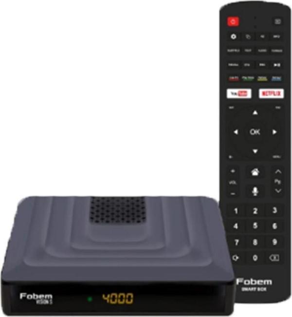 FOBEM VISION S HİBRİT 4GB RAM 32GB HDD 1.5GHZ SES KOMUTLU UYDU ALICILI ANDROID TV BOX (TUNERLİ) (5060) - Image 1