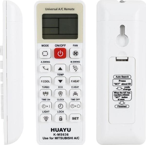 HUAYU KK K-MS636 MITSUBISHI UNIVERSAL AKILLI KLİMA KUMANDASI  GO50609533150 - Image 1