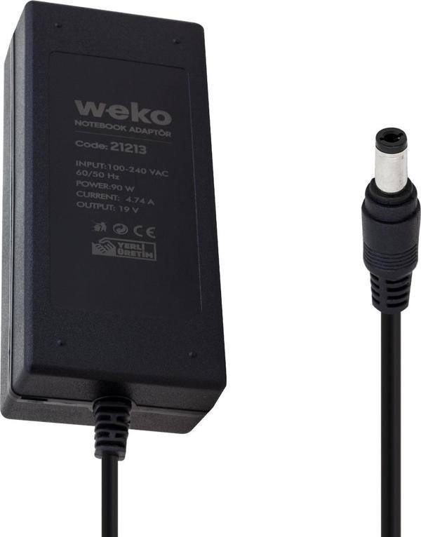 19 VOLT 4.74 AMPER 90 WATT 5.5*2.5 UÇLU NOTEBOOK ADAPTÖR YERLİ ÜRETİM  GO50601272740 - Image 1