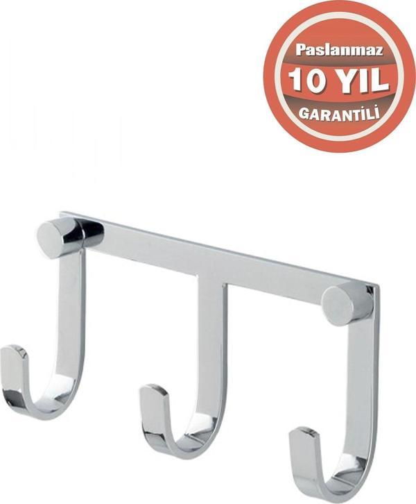 Çelik Banyo Paslanmaz Pirinç Linda 3'Lü Askılık - Image 1