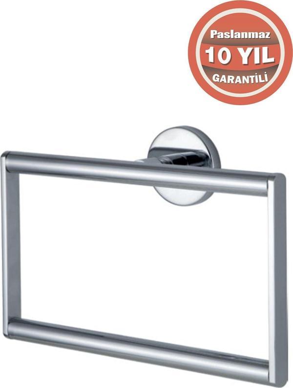 Çelik Banyo Paslanmaz Pirinç Flora Kare Havluluk Havlu Askısı - Image 1