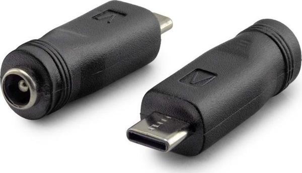 Notebook Adaptör Ucu Çevirici Type-C (M) To 5.5*2.5 (F) 10Lu Paket Siyah HDX1340 - Image 1