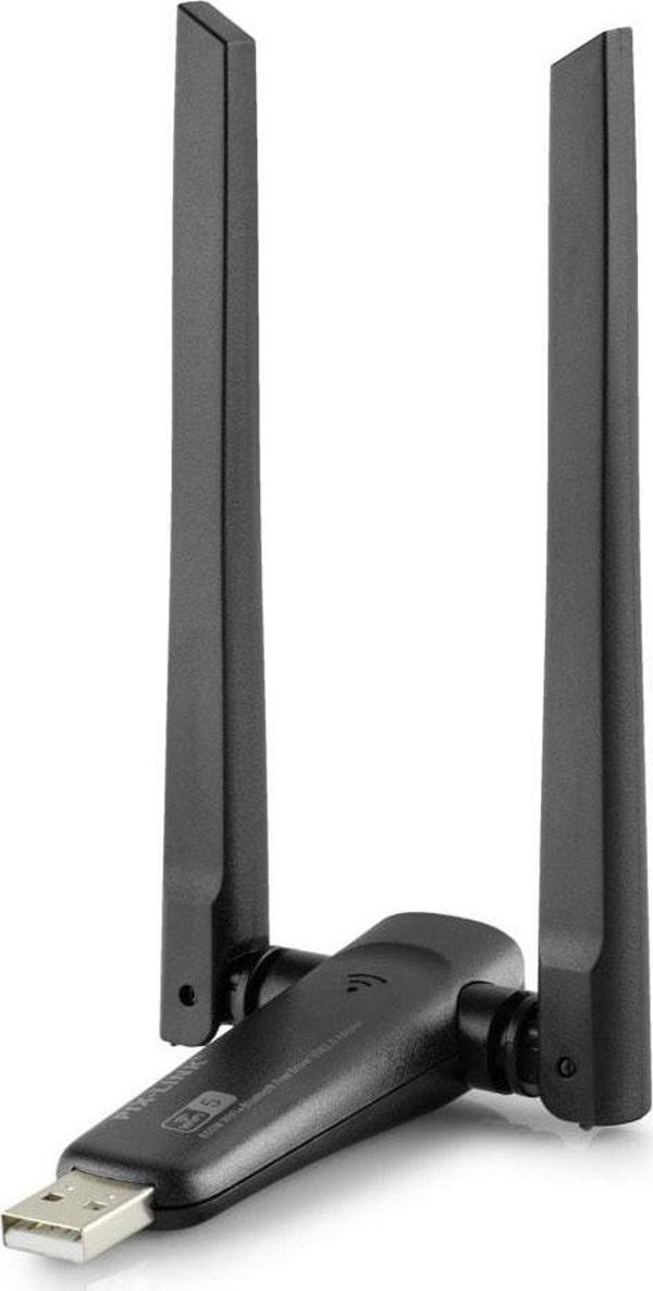 Usb Wıfı Adaptor Ac600 2.4Ghz&5Ghz Rtl8811Cu Wifi5 Siyah UAC21D - Image 1
