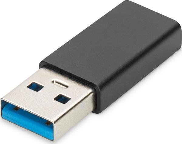 Digitus USB Tip C™ Adaptörü, USB Tip A Erkek &lt;-&gt; USB Tip C Dişi, 3A, 5GB (Super Speed), USB 3.0, siyah renk&lt;br&gt;
Digitus USB Type-C Adapter, Type A to C M/F, 3A, 5GB, 3.0 Version, black - Image 1