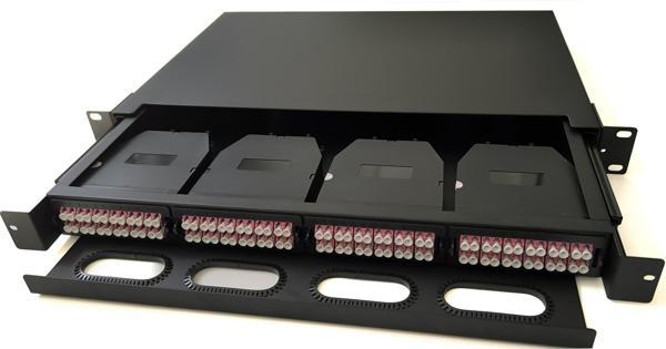 Beek 4 port MPO Boş Patch Panel (BC-FO-5MPC-24-12DLC/4 model MPO Kaset ler haricen temin edilmelidir)Beek 19  4 Slot MTP/MPO Patch Panel, 1U, empty - Image 1