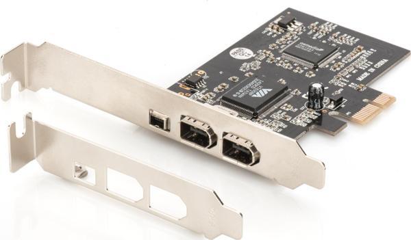 Digitus 3 Port&#039;lu (2 Harici, 1 Harici Port) PCI Express Firewire 400 Kart, IEEE 1394a - Image 1