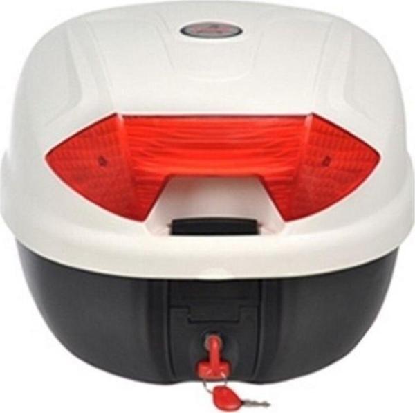 Arwic Motosiklet Çanta 32 Lt Beyaz Renk Kızaklı Full Aparatlı - Image 1