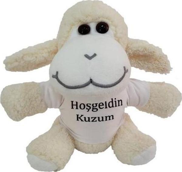 Hoşgeldin Kuzum Tişörtlü Peluş Kuzu - Image 1