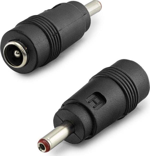 Notebook Adaptör Ucu Çevirici 3.5*1.35 (M) To 5.5*2.5 (F) 10Lu Paket Siyah HDX1314 - Image 1
