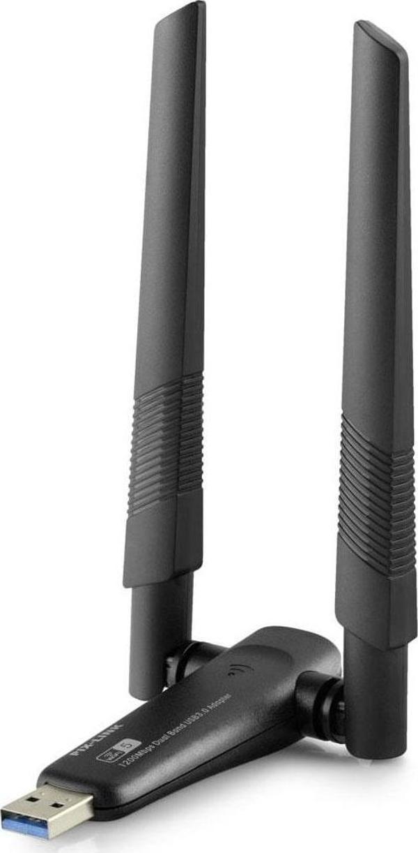 Usb Wıfı Adaptor Ac1200 2.4Ghz&5Ghz Rtl8812Bu Wifi5 Siyah UAC20 - Image 1