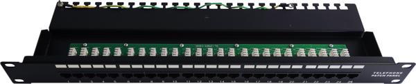 Beek 25 port CAT 3 ISDN Patch Panel, zırhsız, 8P4C, LSA, 1U, kabinete monte edilebilir&lt;br&gt;
Beek CAT 3 ISDN Patch Panel, unshielded, 25-port RJ45, 8P4C, LSA, 1U, rack mount - Image 1