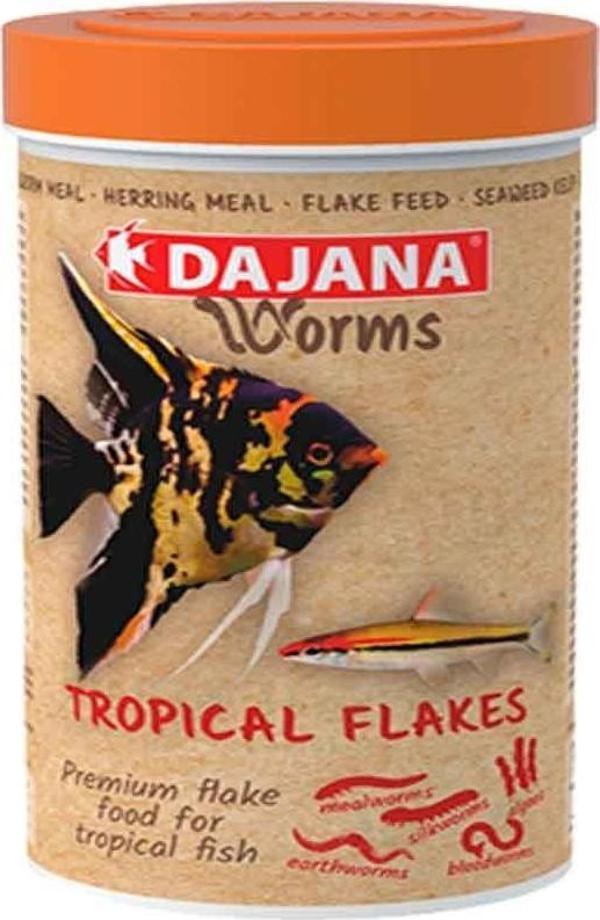 Dajana Worms Tropical Flakes Akvaryum Balık Yemi 250 Ml - Image 1