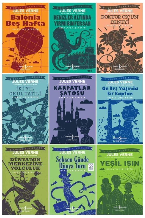 Jules Verne Çocuk Klasikleri 9 Kitap Set - İş Bankası Kültür Yayınları - Image 1
