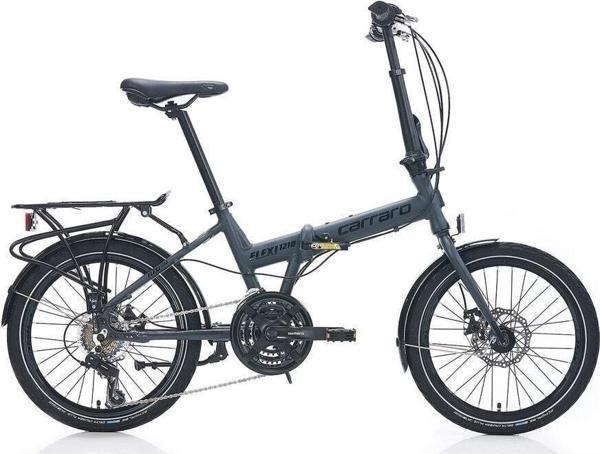 Carraro Flexi 121D 20 Jant 21 Vites 35 Cm Mekanik Disk Fren Katlanır Bisiklet - Mat Storm-Gri-Siyah - Image 1