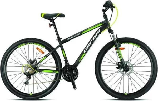Geroni Magnum - 26  Mtb - 15' - 21 Vites - M.Disc - Mat Siyah - Gri/Yeşil - Image 1