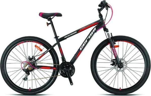 Geroni Magnum - 26  Mtb - 15' - 21 Vites - M.Disc - Mat Siyah - Gri/Kırmızı - Image 1